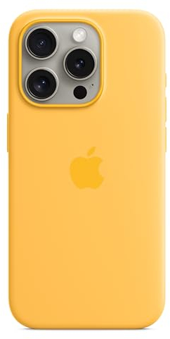 Apple Funda de Silicona con MagSafe para el iPhone 15 Pro - Amarillo Solar ​​​​​​​