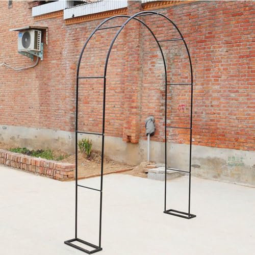 Arche De Jardin en Acier Arceau À Roses Metal,Arche Jardin pour Rosiers Plantes Grimpantes,Arche De Mariage,Tonnelle De Jardin,Largeur 1,2M 1,4M 1,8M,2,2M 2,4M 3M 3,5M,Noir,W1.4M*H2.3M