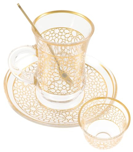 FUNOMOCYA Glastasse Mit Untertasse Kaffeetasse Wassertasse Aus Glas Cappuccinotasse Mit Untertasse Milchtasse Dekorativ Tassen Getränke