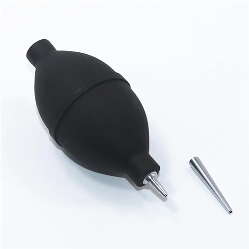 Kamera Reinigung Blasebalg, Großer Power Blasebalg mit Zwei Düsen zur Reinigung von Objektiv, Weichgummi-Luftgebläse für DSLR-Kamerasensor/Objektiv/Filterreinigung/Tastatur/Smartphone (Schwarz)