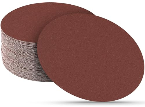 Sruhrak 180 mm Schleifpapier Klett, 30 Stück 240 Körnung (Sehr Fein) | Ohne Loch für Trockenbau Wand Deckenschleifer – Zwischenschliff zwischen Lackschichten