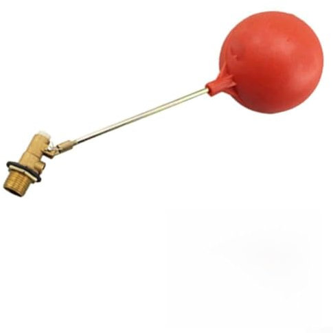 Floating Ball Valve, Float Valve for Water Tank Pond,Float Replacement Valve for Fish Aquarium, Cattle Sheep Waterer Trough, Brass Float Valve(DN25)