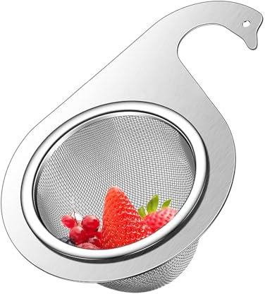 Cesta de drenaje de fregadero de 22 x 8 x 10,5 cm, cesta coladora de acero inoxidable, colador de cesta de drenaje para fregadero, cesta de filtro colgante de grifo, cesta de drenaje multifuncional