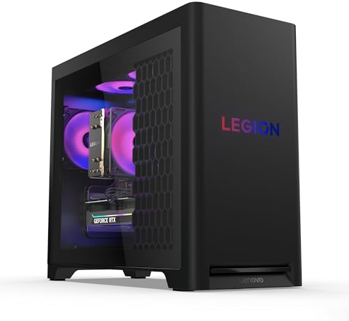 Lenovo Legion Tower 5i Gaming AI Desktop-PC | NVIDIA GeForce RTX 5070 | Intel Core Ultra 7 265KF | 32GB RAM | 2TB SSD | Win11 | Eclipse Black | Transparente Abdeckung | 30L | 3 Monate GamePass