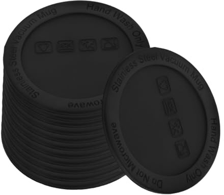 Warmhm 12stücke Teiliges Silikon Antirutsch Tassenuntersetzer Schützende rutschfeste Bodenpads Für Trinkbecher Für Zuhause Büro Outdoor Stabile rutschfeste Flaschenboden-matten in Schwarz
