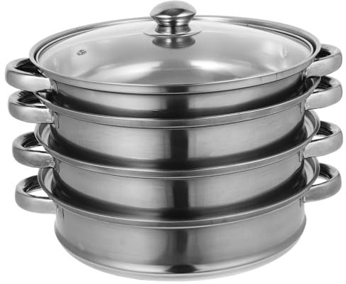 Cabilock 1Pièce Casserole Acier Inoxydable Multifonction Cuiseur à Couches Pour Induction Et Soupe