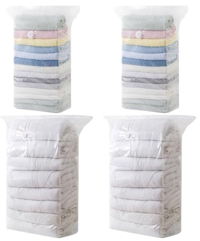 Bolsas de almacenamiento al vacío para ropa, paquete de 2 (60 x 80 x 32 cm), bolsas de almacenamiento al vacío extragrandes para edredones, paquete de 2 (80 x 100 x 32 cm), adecuadas para edredones