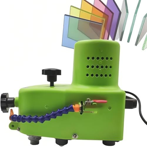 SAYEYBU Canteadora De Vidrio PortáTil PequeñA, Canteadora De Vidrio EléCtrica, Amoladora De Vidrio, Amoladora De Vidrio De 8000 RPM, para Biselar Y Alisar Bordes De Vidrio,Verde