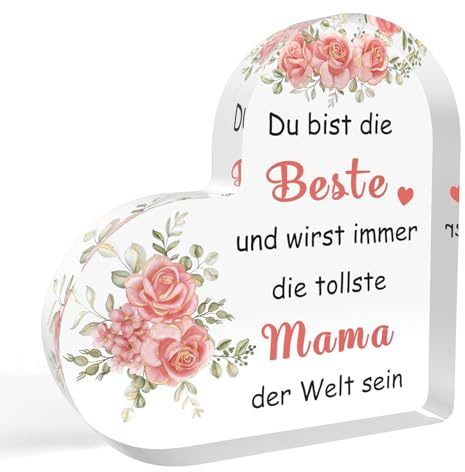 Mama Geschenk,Weihnachtsgeschenke Geburtstagsgeschenk Geschenk für Mama Mütter Mamas Personalisierte Mutter Geschenke Frauentag Valentinstag Geschenke Ostergeschenk Muttertagsgeschenk Acryl für Frauen