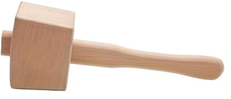 Dualoai Martillo Manual Mazo Carpintero Herramienta de Mano Tallado Carpintería Madera Mango Ergonómico Estructura Sólida Madera Adecuado para Carpinteros