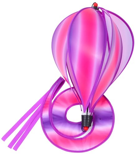 BIUDECO Bunter Heißluftballon Windspiel Anhänger Regenbogen Windsack aus Leichtem Material Hängende Garten Dekoration für Kindergarten und Outdoor Partys