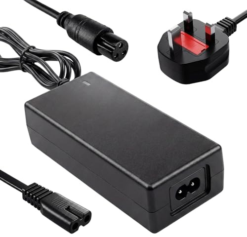 42V 2A Electric Scooter Charger Hoverboard Charger UK 3 Pin Plug Adapter | for Segway Hoverboard Mobility Scooter Electric Bike Self-Balancing Two Wheel Drifting Board LED Charging Indicator 2M