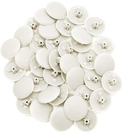 Snap-On Bifix Cover Caps to Use with Phillips Ph2 & Pozidrive Pz2 Pozi Screws - Pack of 50 Biffix Covers : Oyster Grey