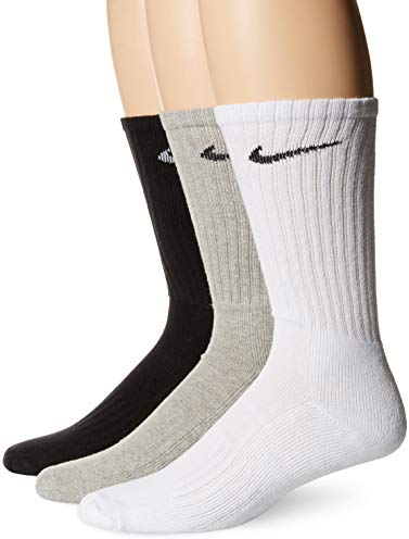 NIKE Men's Cushion Crew Training Socks (pair Of 3) - Multi-Color, X-Large/Size UK 11-14.5