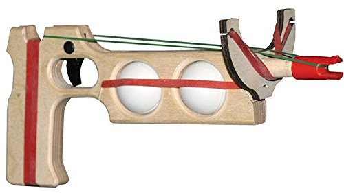 Magnum Enterprises Mini Military Ping Pong Ball Shooter (2-Ball) Combo Single Shot Rubber Band Gun