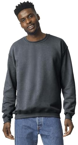 GILDAN herr Tröja med rund hals i fleece, stil G18000, Mörk ljung, XL