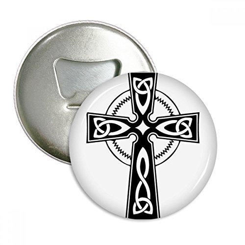 DIYthinker Religion Christentum Kreuz Kreis-Entwurf Runde Flaschenöffner Kühlschrank Magnet Pins Abzeichen-Knopf-Geschenk 3pcs