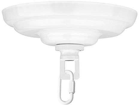 Helunsi Light Canopy Mounting Kit, White 5-1/8 Dia Plate Ceiling Canopy Cover - 1 Set for Hanging Pendant Light Swag Lamp DIY Ceiling Light Fixtures