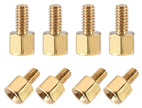 sourcing map 20Stk. M2.5x4mm+5mm Sechskant PCB Hauptplatine Abstandshalter | Messing