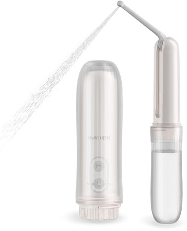 Portable Electric Bidet Sprayer - Handheld Travel Bidet with 2 Pressure Modes - Waterproof Foldable Pocket-Sized & Cordless for Bathroom Ultimate Personal Hygiene Cleaning at Home and Camping, White