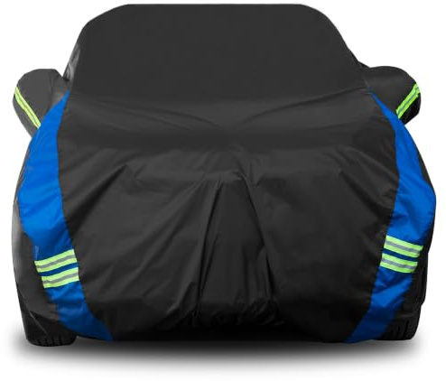 Avecrew SUV Car Cover Waterproof All Weather for Automobiles, Outdoor Heavy Duty Full Exterior SUV Covers (Length: 193-208)