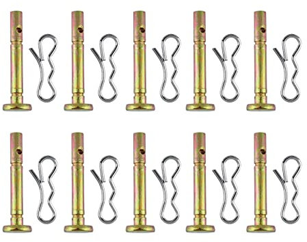 10 Sets Shear Pin and Cotter Pin for MTD 738-04155 CUB & Troy-bilt Snow Thrower Length 4.9cm