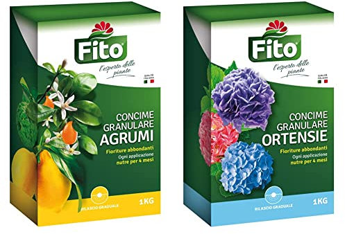 Fito AGRUMI LENTA CESSIONE & Concime granulare Ortensie Azalee e Rododendri, Verde, 14x6x25 cm, X210704