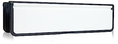 Xfort MailPlate Luxe 10 Letterplate White, Premium Draught Proof Postal Letterbox, Telescopic Sleeved Letter Box for Wooden, Composite and uPVC Midrail Doors with 40-80mm Door Thickness.