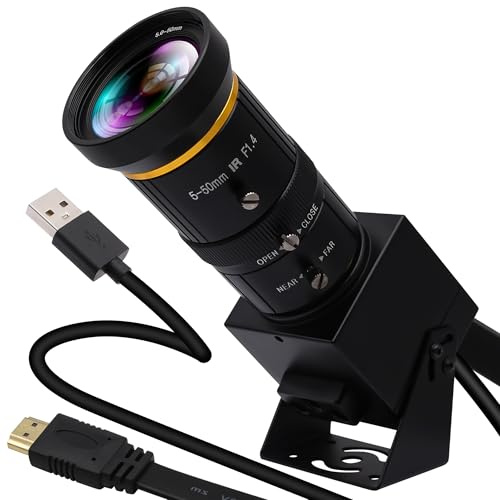 IFWATER Webcam HDMI USB 4K sortie simultanée vidéoconférence objectif zoom optique 10x gros plan ordinateur webcam pour webdiffusion industrielle inspection éducation caméra d'entraînement
