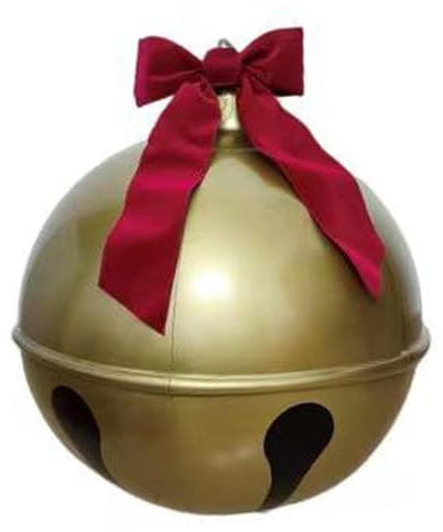Aufblasbarer Weihnachtsball, 45cm/60cm Weihnachten Aufblasbar Ball Aus PVC Glockenförmige Deko-Kugel Zum Aufhängen Für Weihnachten Weihnachtsdekoration Im Freien, Aufblasbarer Ball Spielzeug Für Hof