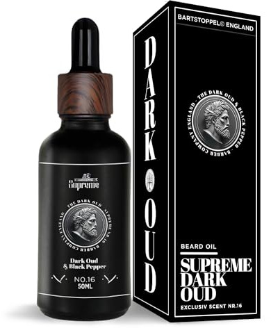 Aceite para barba Oud para hombre – contra la caspa – Madera amaderada especiada – aroma de árbol de madera de águila – Barstoppel© serie Japón cuidado de la barba