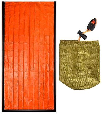 itrimaka Sacco da bivacco, Sacco a Pelo di Sopravvivenza Impermeabile - Materassino per Campeggio - Sacco da bivacco Resistente e Ultraleggero, Compatto, Impermeabile, Antivento, per Avventure