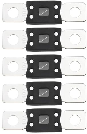 Create idea 5pcs Mega 40A Fusibles de Voiture à Courant Élevé Conception à Boulonner Sécurité Automobile pour Voitures Camions Véhicules de Construction Machines Agricoles Bus Caravanes