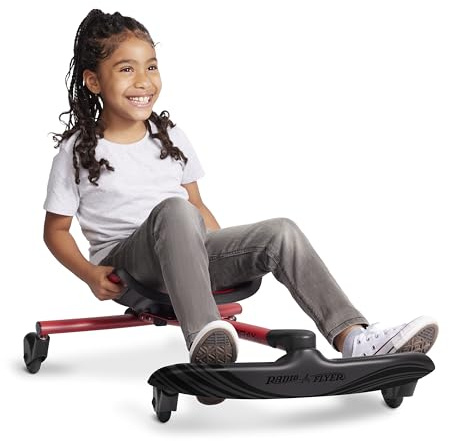 Radio Flyer Stingray Pro, for Ages 3-8, Hands Free, Foot Powered Ride On with 360-degree Caster Wheels, Adjustable Seat with Integrated Handles, Solid Steel Frame, Padded Seat, Kids Ride On Toys