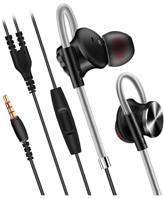 Earphones Wired In-Ear Headphones with Microphone and Pure Sound, Wired Earbuds with Strong Bass and Noise Isolating, 3.5mm Earphones Compatible With Android,Tablet, MP3, 3.5mm Devices