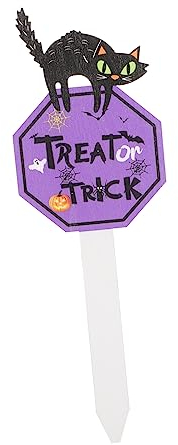 Kisangel 5stücke Halloween Garten Dekoration Vintage Gartenstecker Für Halloween Gruselige Party Deko Für Außenbereich Wetterfeste Holzschilder Für Unvergessliche Feiern