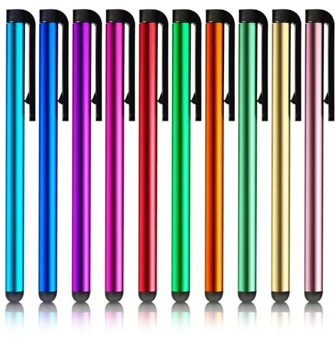 JIEYAO StylusHome Lot de 10 stylets universels à pointe fine en caoutchouc pour tablettes et téléphones portables