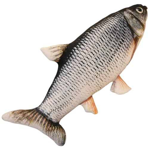 OUKEYI 31.5 inches / 80 cm Simulation Fish Plush Toy ，Soft Fish Cushion Pillow grass carp Plush Pillow Stuffed Toy Throw Pillow for Home Decoration Gift Kids Pillow Stuffed Animal Toy