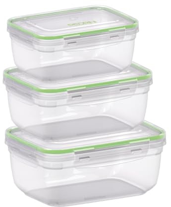 Pedrini Set 3 pezzi contenitori rettangolari ermetici con coperchio