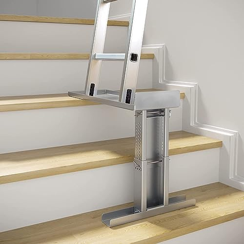 Ladder Leveller for Stairs, Leg Stabilizer Tool Standoff Bracket with Non Slip for Straight and Extension Ladders Stair Leveling Tool Stair Aid