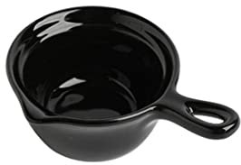 Tasse à lait en céramique avec poignée - Petit pot à lait pour verser le café et la sauce - Noir L