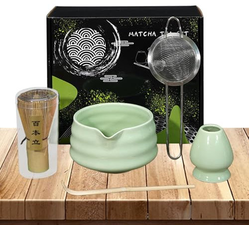 Ustensiles et gadgets de cuisine, service à thé japonais | Service à thé 5 pièces Matcha Design authentique | Ensemble de fouet à matcha professionnel, kit de matcha pour les amateurs de matcha, les n