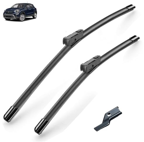 Frontwischer-Set für Fiat 500X 2014–2023 2015 2016 2017 2018 2019 2020, beschichtetes Scheibenwischerblatt, 66 cm + 35,6 cm(Right hand drive)