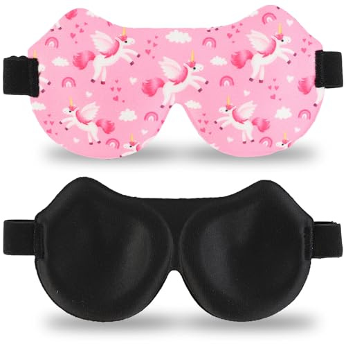 Mascherina per Dormire Bambini, 3D Benda per Dormire Maschietti/Bambine
