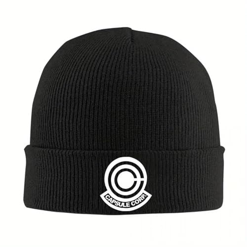 Générique Casquette de Baseball Homme, Logo Capsule Corp Bouton en Tricot Tuques Bonnets Automne Hiver Casquettes décontractées Chaudes Cadeaux pour Femmes