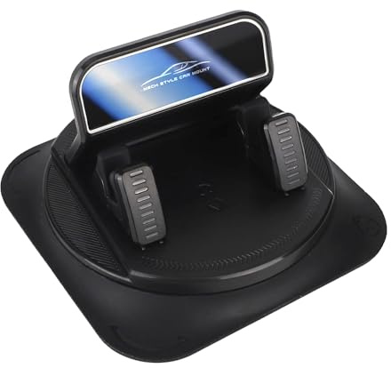 Fukaisu Car Dashboard Phone Holder, 360° Rotating Anti-Slip Car Phone Mount Horizontal & Vertical Place Cellphone Holder for One-Hand Operation Stable Vibration-Free Navigation