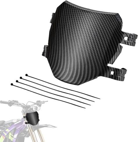 Motorcycle Number Plate Front for Surron Light Bee X/S Carbon Fibre Pattern | Fit for Sur Ron Light Bee S/X, front licence plate position, electric dirt bike and motocross use, carbon fibre appearance