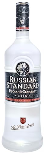 Russian Standard Vodka Orginal (1 x 1000 ml), russischer Vodka aus St. Petersburg, Premium-Vodka mit Winterweizen und klarem Gletscherwasser, reiner und weicher Geschmack, 40 % Alk. | 1l (1er Pack)