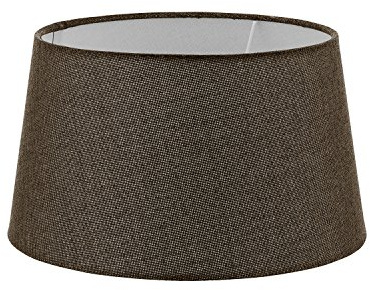 EGLO 1+1 Vintage Universal-Braun Stoff, Leinen, Lampenschirm – Lampenschirm in Farbtönen (Universal, Innen, Braun, Stoff, Leinen, 165 mm, 768 G)