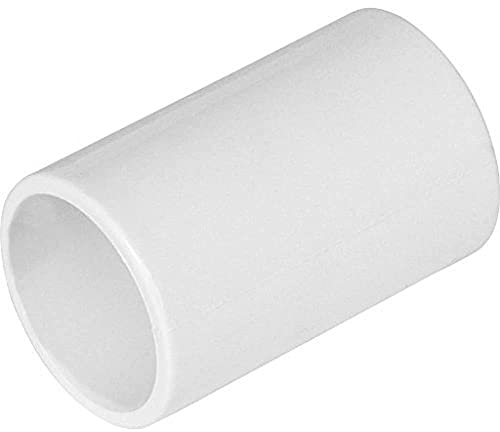 Merriway BH04129 (2 Pcs) Overflow Pipe Fitting Straight Connector, 22 mm White - Pack of 2 Pieces